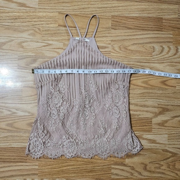 Miami Halter Top Womens Size S Pink Lace Straps Boho Chic - Picture 2 of 7